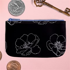 Rose Wild Seamless Pattern Flower Large Coin Purse