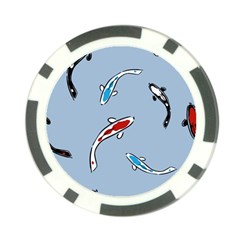 Koi Carp East Vector Seamless Poker Chip Card Guard by Nexatart