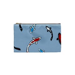 Koi Carp East Vector Seamless Cosmetic Bag (small)  by Nexatart