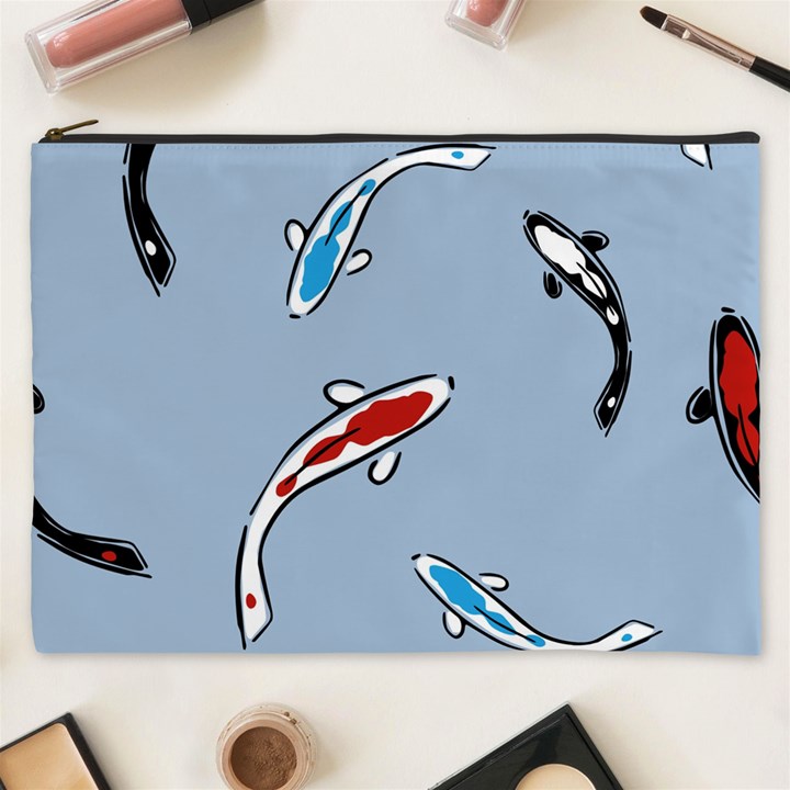 Koi Carp East Vector Seamless Cosmetic Bag (XXXL) 