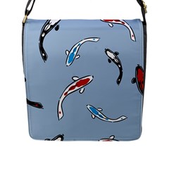 Koi Carp East Vector Seamless Flap Messenger Bag (l)  by Nexatart