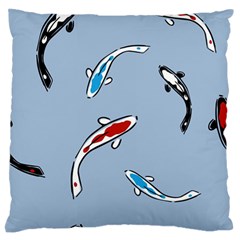 Koi Carp East Vector Seamless Standard Flano Cushion Case (one Side) by Nexatart