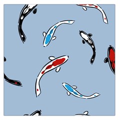 Koi Carp East Vector Seamless Large Satin Scarf (square) by Nexatart