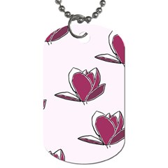 Magnolia Seamless Pattern Flower Dog Tag (two Sides)