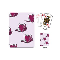 Magnolia Seamless Pattern Flower Playing Cards (mini)  by Nexatart