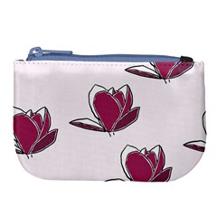 Magnolia Seamless Pattern Flower Large Coin Purse by Nexatart