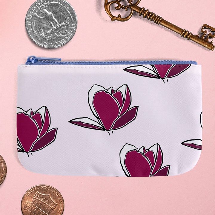 Magnolia Seamless Pattern Flower Large Coin Purse