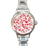 Cards Ornament Design Element Gala Round Italian Charm Watch Front