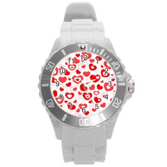 Cards Ornament Design Element Gala Round Plastic Sport Watch (l) by Nexatart