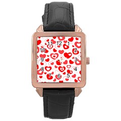 Cards Ornament Design Element Gala Rose Gold Leather Watch  by Nexatart