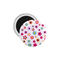 Floral Flowers Background Pattern 1 75  Magnets by Nexatart