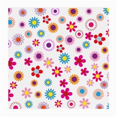 Floral Flowers Background Pattern Medium Glasses Cloth by Nexatart