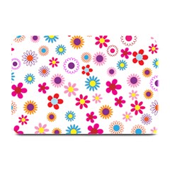 Floral Flowers Background Pattern Plate Mats by Nexatart