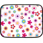 Floral Flowers Background Pattern Fleece Blanket (Mini) 35 x27  Blanket