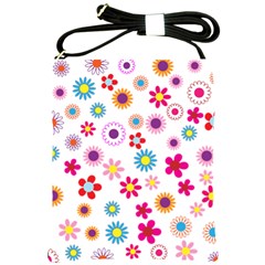 Floral Flowers Background Pattern Shoulder Sling Bags