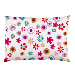 Floral Flowers Background Pattern Pillow Case (two Sides) by Nexatart