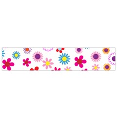 Floral Flowers Background Pattern Flano Scarf (small) by Nexatart