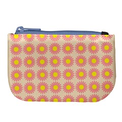 Pattern Flower Background Wallpaper Large Coin Purse by Nexatart