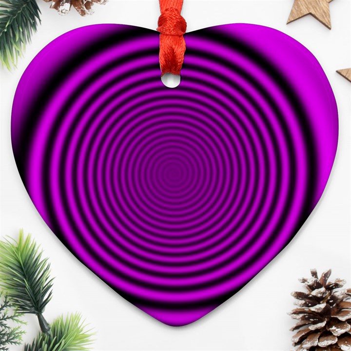 Background Coloring Circle Colors Heart Ornament (Two Sides)