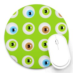 Eyes Background Structure Endless Round Mousepads by Nexatart