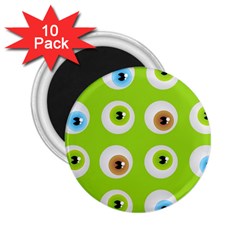 Eyes Background Structure Endless 2 25  Magnets (10 Pack)  by Nexatart