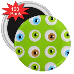 Eyes Background Structure Endless 3  Magnets (100 Pack) by Nexatart