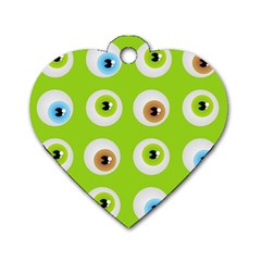 Eyes Background Structure Endless Dog Tag Heart (two Sides) by Nexatart