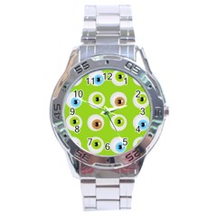 Eyes Background Structure Endless Stainless Steel Analogue Watch by Nexatart