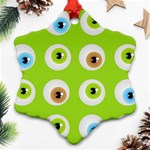 Eyes Background Structure Endless Ornament (Snowflake) Front