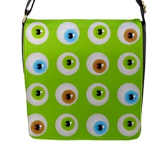 Eyes Background Structure Endless Flap Messenger Bag (l)  by Nexatart