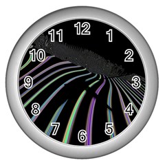 Graphic Design Graphic Design Wall Clocks (silver)  by Nexatart