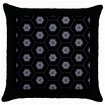 Mandala Calming Coloring Page Throw Pillow Case (Black) Front