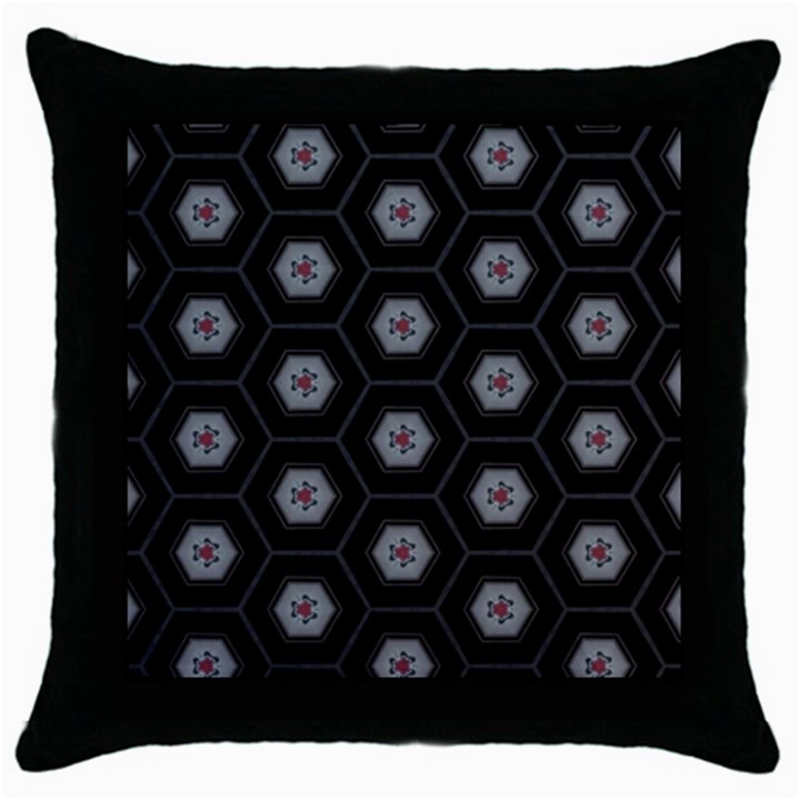 Mandala Calming Coloring Page Throw Pillow Case (Black)