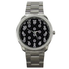 Mandala Calming Coloring Page Sport Metal Watch