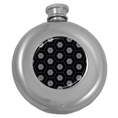 Mandala Calming Coloring Page Round Hip Flask (5 Oz) by Nexatart