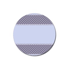 Blue Modern Rubber Round Coaster (4 Pack)  by Nexatart