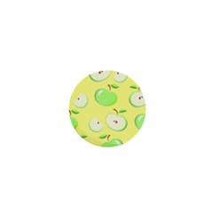 Apples Apple Pattern Vector Green 1  Mini Buttons