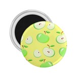 Apples Apple Pattern Vector Green 2.25  Magnets Front