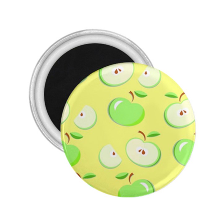 Apples Apple Pattern Vector Green 2.25  Magnets