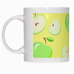 Apples Apple Pattern Vector Green White Mugs