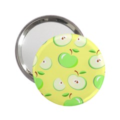 Apples Apple Pattern Vector Green 2 25  Handbag Mirrors by Nexatart