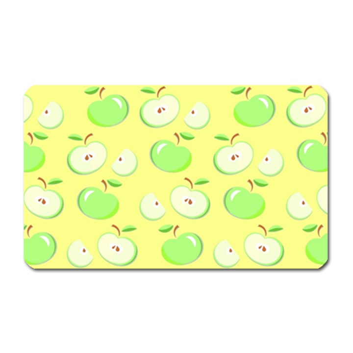 Apples Apple Pattern Vector Green Magnet (Rectangular)