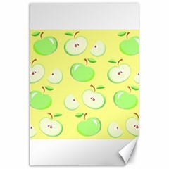 Apples Apple Pattern Vector Green Canvas 24  X 36  by Nexatart