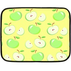 Apples Apple Pattern Vector Green Fleece Blanket (mini) by Nexatart