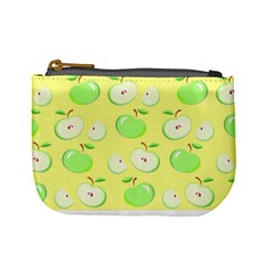 Apples Apple Pattern Vector Green Mini Coin Purses by Nexatart