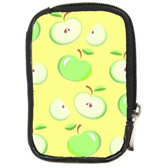 Apples Apple Pattern Vector Green Compact Camera Cases by Nexatart