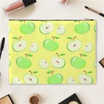 Apples Apple Pattern Vector Green Cosmetic Bag (XL) Back