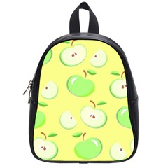 Apples Apple Pattern Vector Green School Bags (small)  by Nexatart