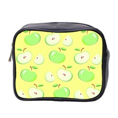 Apples Apple Pattern Vector Green Mini Toiletries Bag 2-side by Nexatart