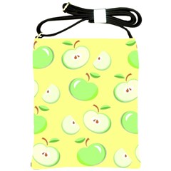 Apples Apple Pattern Vector Green Shoulder Sling Bags